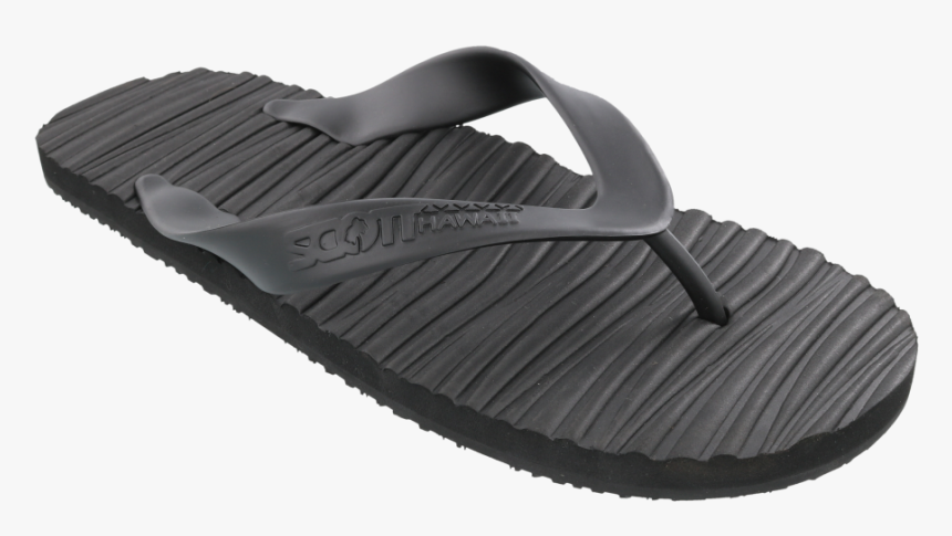 Scott Hawaii Pahoehoe Black Lava Design Rubber Slipper - Flip-flops, HD Png Download