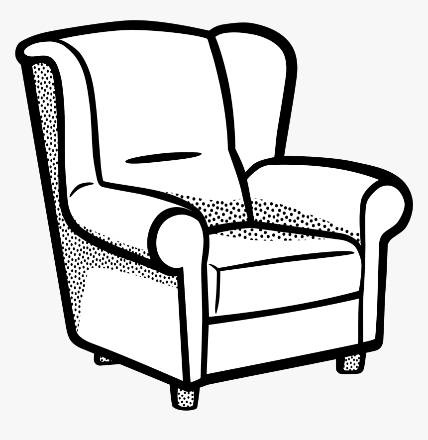 Couch And Blanket Clipart Png - Living Room For Coloring, Transparent Png