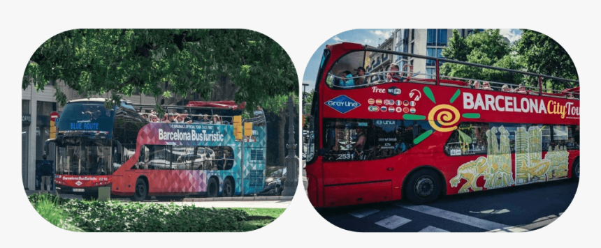 Hop On Hop Off Both Busses - Double-decker Bus, HD Png Download