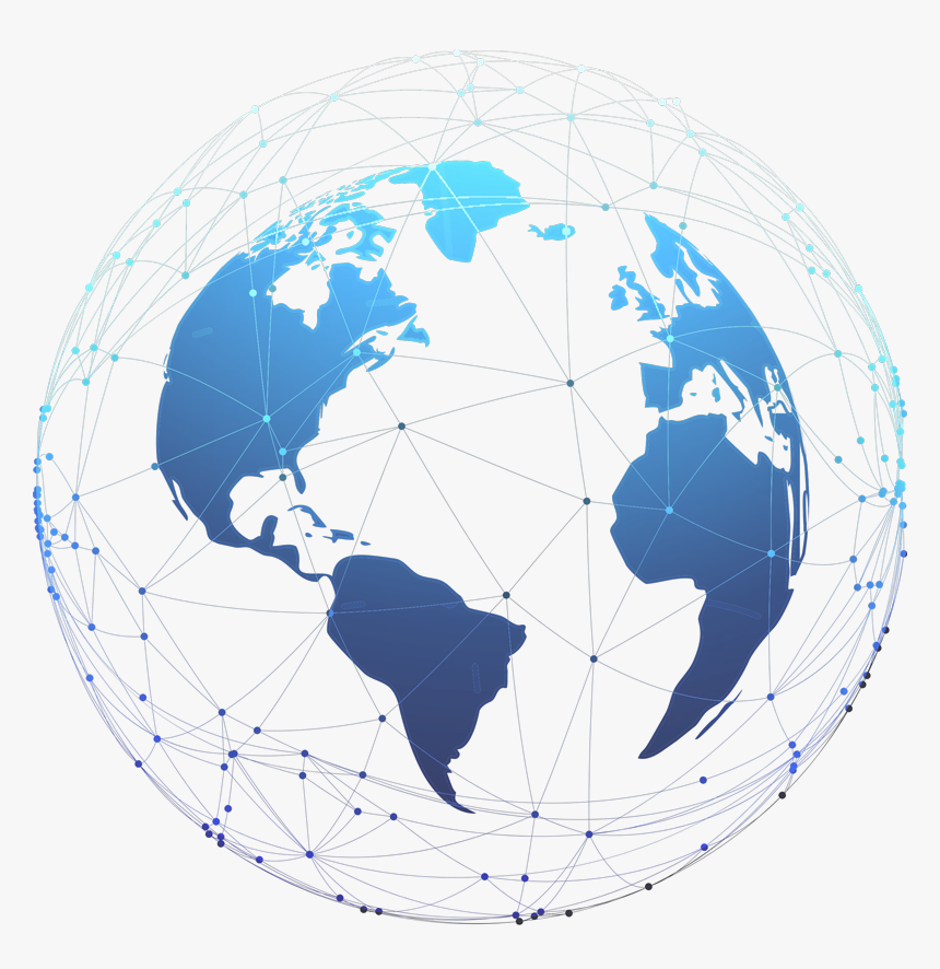 Blockchain App Development Company In India - Transparent Digital Globe Png, Png Download