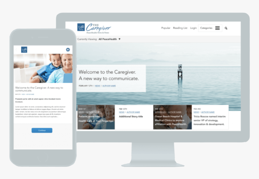 Medical Web Design For Peacehealth - Medical Website Design, HD Png Download