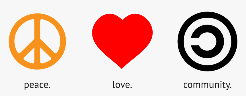 Peace - Love - Community - - Peace Love Clipart, HD Png Download