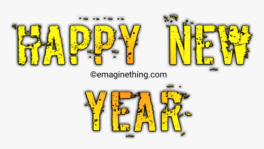 Happy New Year Text Png 2019-whatsapp Sticker,download - Calligraphy, Transparent Png