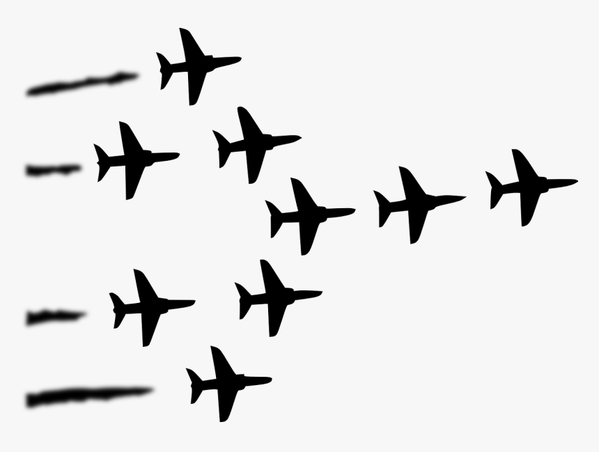 Plane Military Formation Free Picture - Clip Art Air Force, HD Png Download