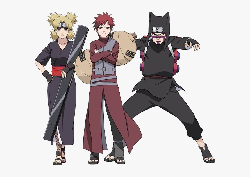 Amazing, Anime, And Black Image - Temari Gaara And Kankuro, HD Png Download