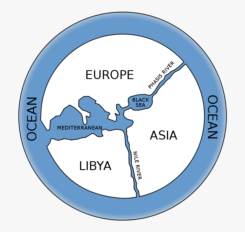 Hecateus - Anaximander Map, HD Png Download