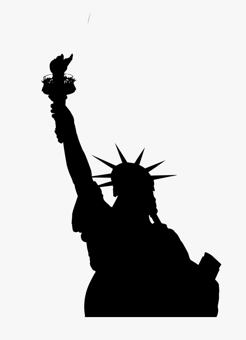 Statue Of Liberty Silhouette - Statue Of Liberty, HD Png Download
