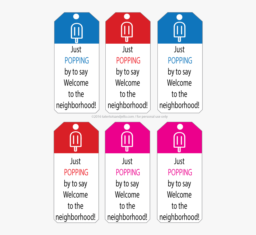 Welcome To The Neighborhood Printable - Free Back To School Tags, HD Png Download