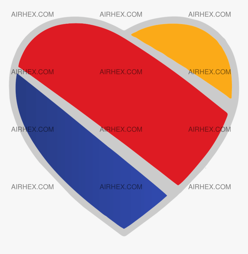 Southwest Airlines - Red Blue Yellow Heart, HD Png Download