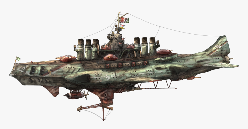 Battleship - Dieselpunk Airship, HD Png Download 