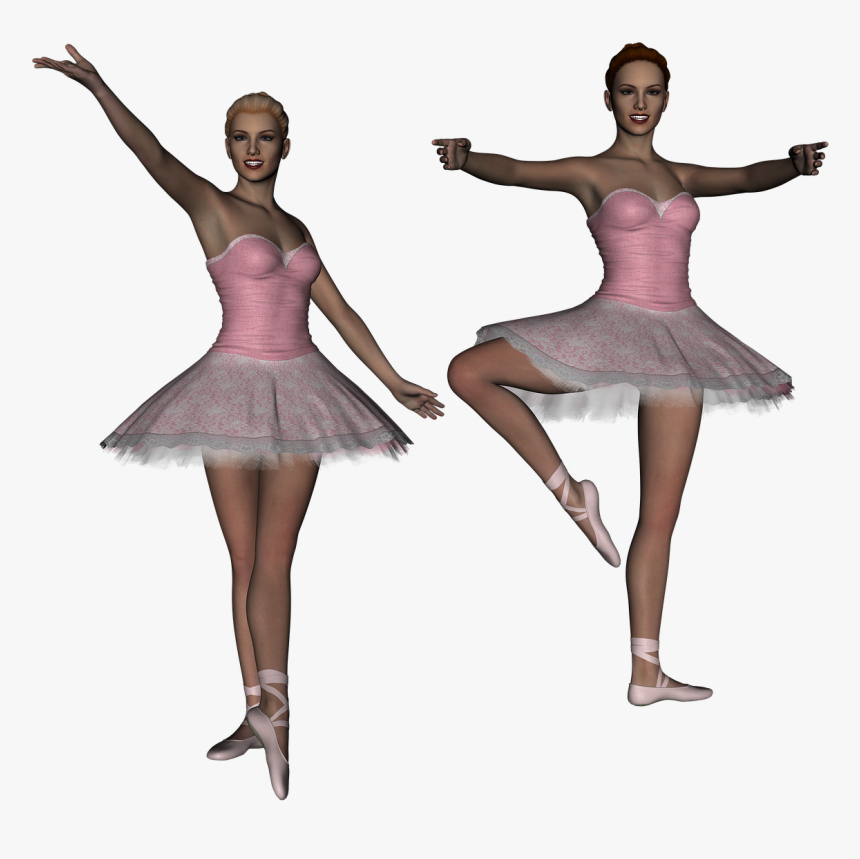 Ballet, Ballerina, Dancer, Girl, 3d, Render, Tutu - 3d Ballerina Png, Transparent Png