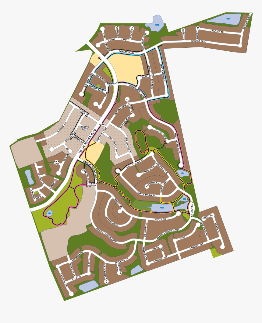 Siena Community Association Map, HD Png Download