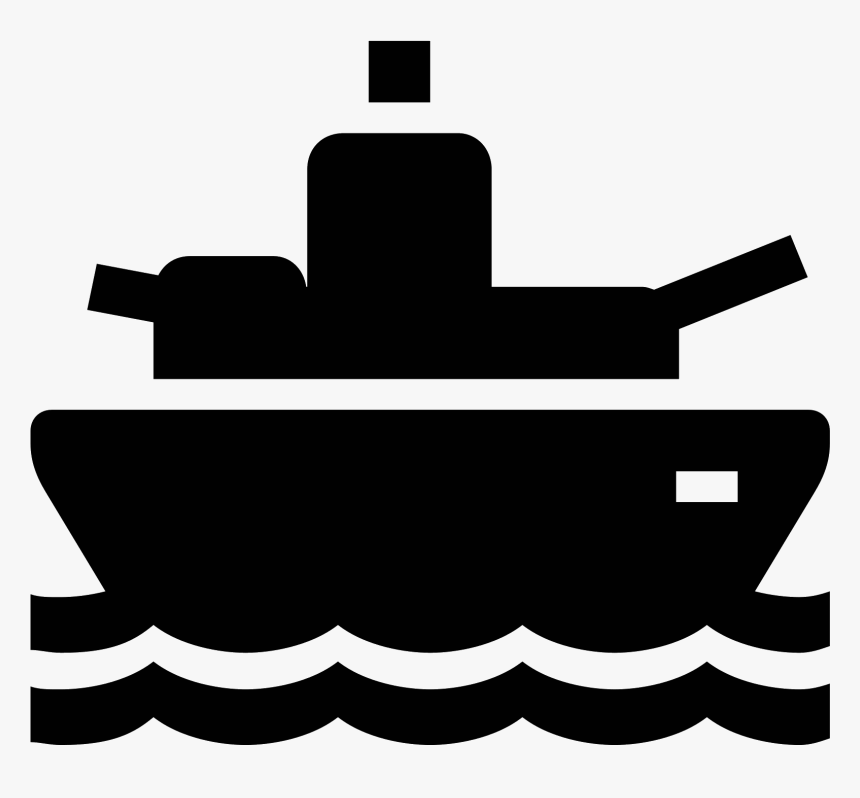 A Battleship Icon Is A Ship Out On The Water, But The - Battleship Icon, HD Png Download