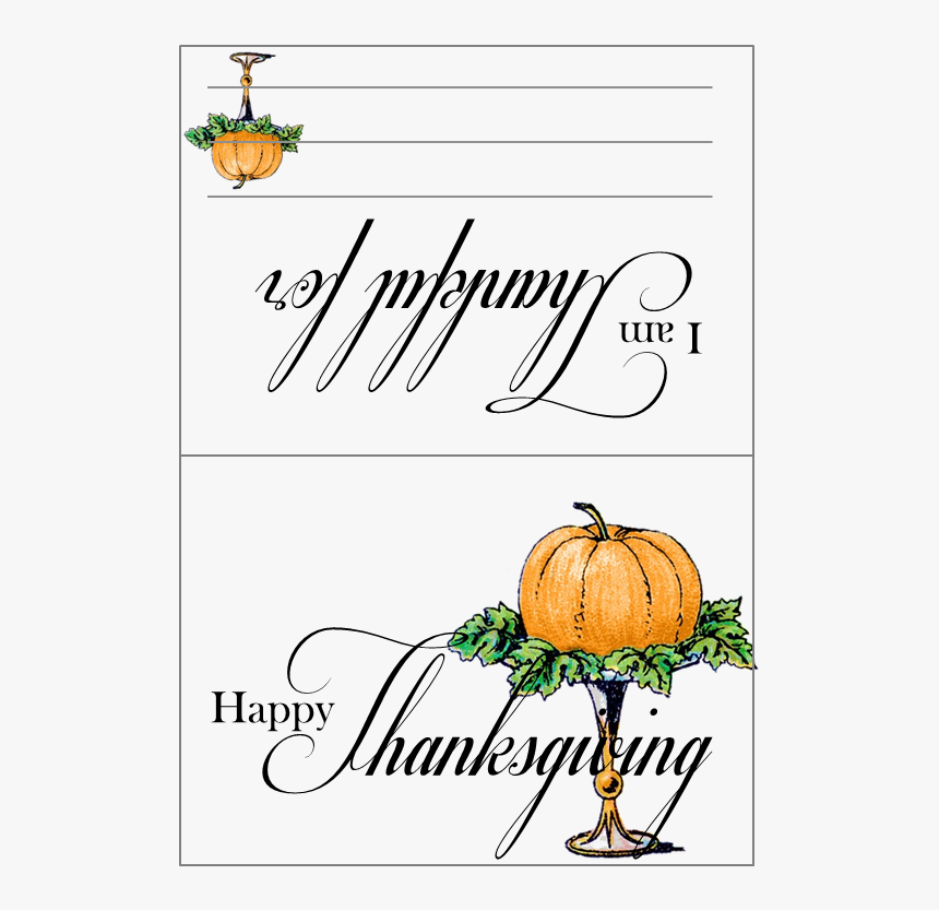 Download I Am Thankful For Clipart - Thanksgiving I Am Thankful Card Printables, HD Png Download