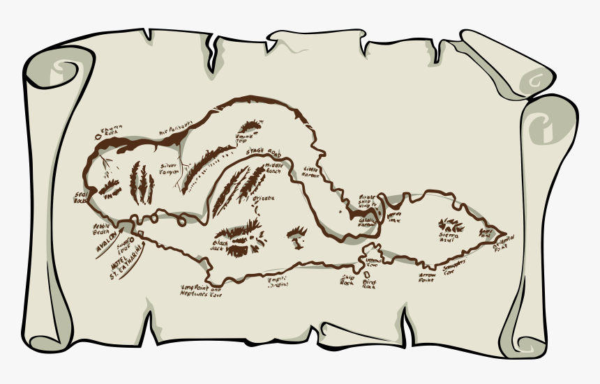 Treasure Map , Png Download - Scroll Design With Clear Background, Transparent Png