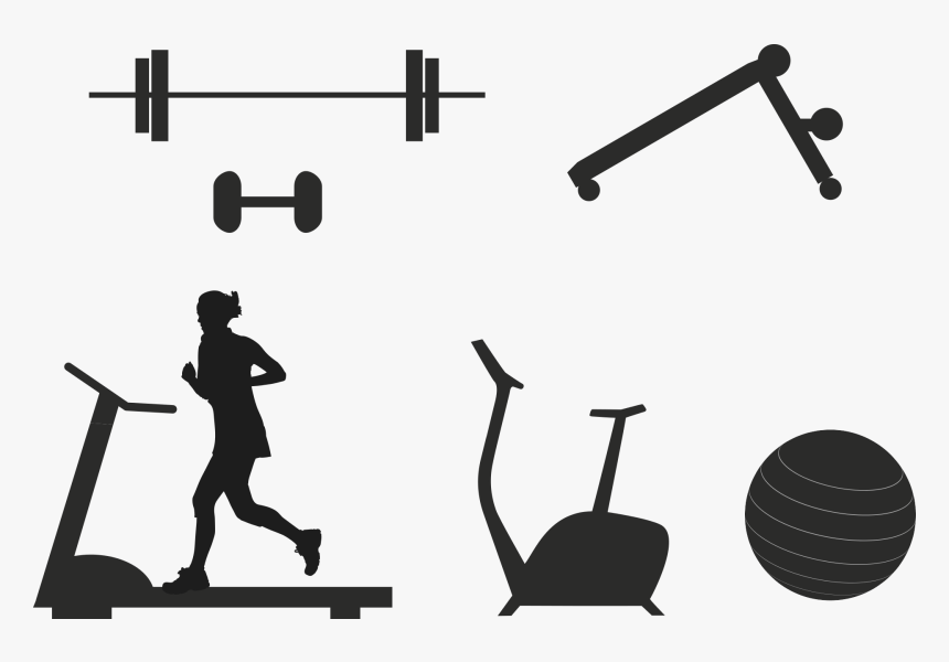 Gym Equipments Png Image Black And White Fitness Equipment Transparent Png Transparent Png Image Pngitem