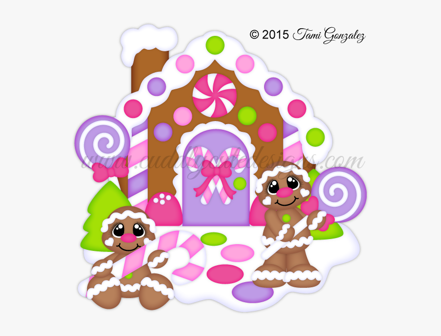 Cute Cartoon Gingerbread House, HD Png Download