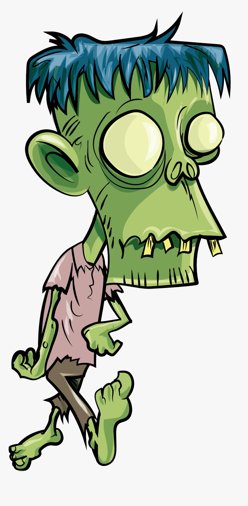 Cartoon Zombie Transparent Background Png - Zombie Cartoon Transparent Background, Png Download