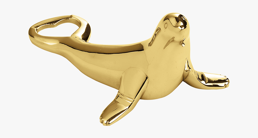 Seal Bottle Opener Gold - Gold Plated Bottle Opener, HD Png Download
