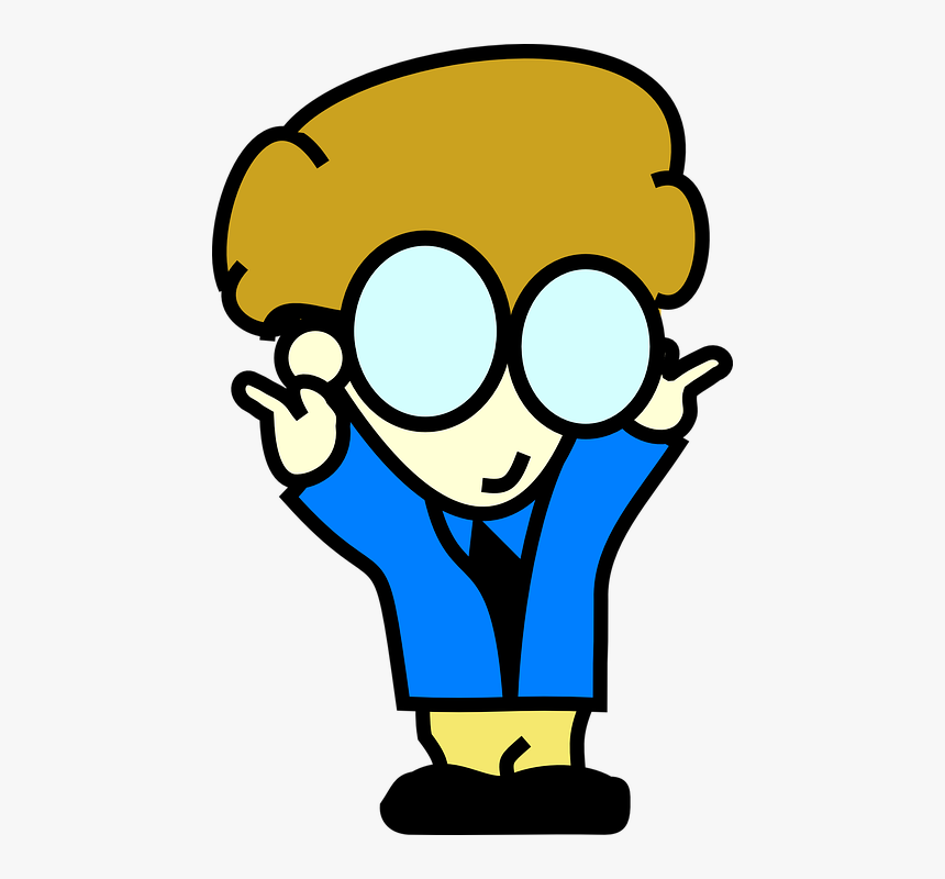 Boy, Glasses, Cartoon, Nerdy, Little, Male, Cute, Kid - Nerd Clipart, HD Png Download