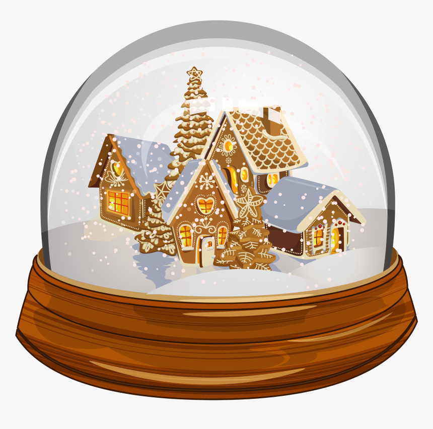 Gingerbread House Parties, Gingerbread Houses, Clipart - Christmas Snow Globe Transparent, HD Png Download