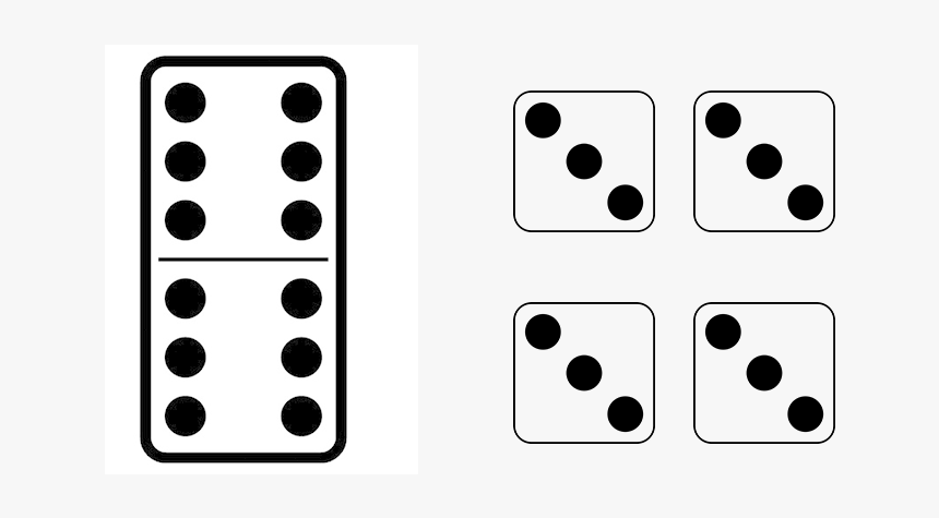 Dominoes - Same And Different Dice, HD Png Download