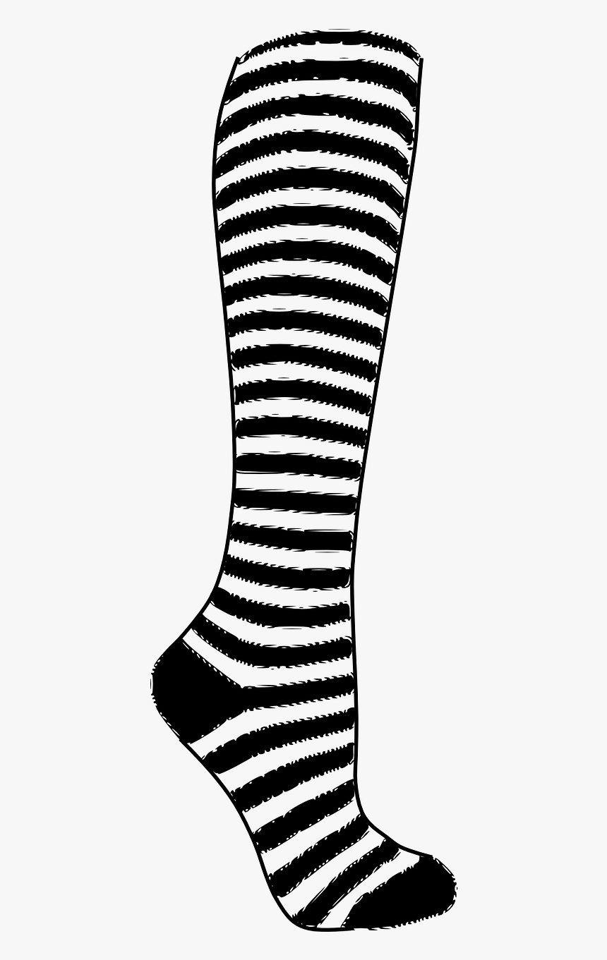 Black And White Socks Png, Transparent Png