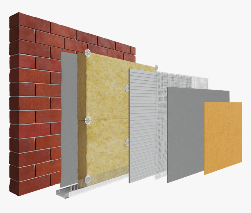 Existing Brick Mineral Wool System Image - Wall Insulation Mineral Wool, HD Png Download