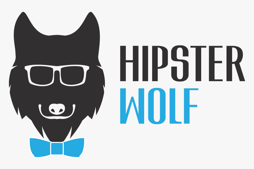Hipster Wolf Clothing Logo - Wolf In Glasses Logo, HD Png Download