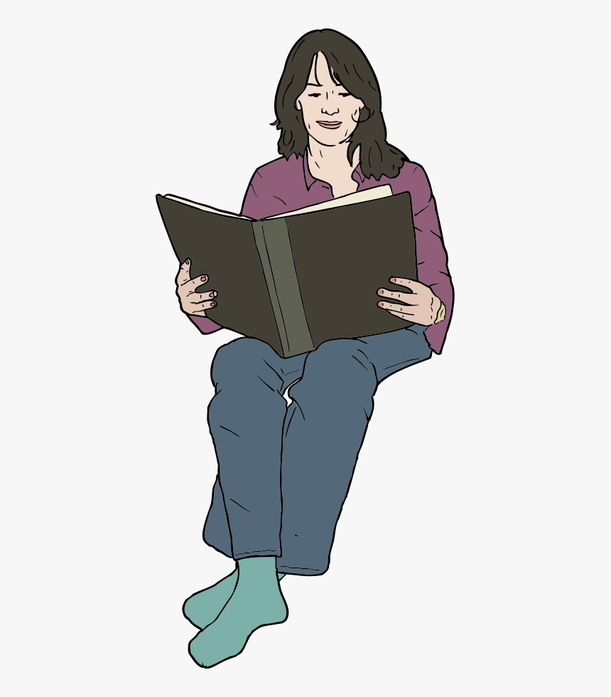 Michelle Kempner Reading Svg Clip Arts - Clipart Woman Reading, HD Png Download