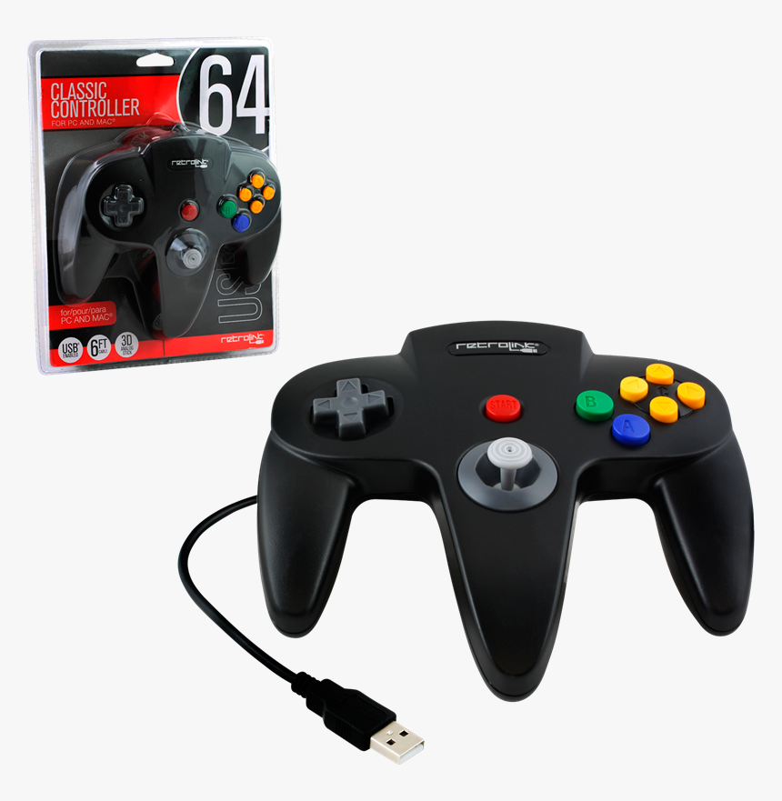 N64 Classic Controller Usb - Control De N64 Para Pc, HD Png Download