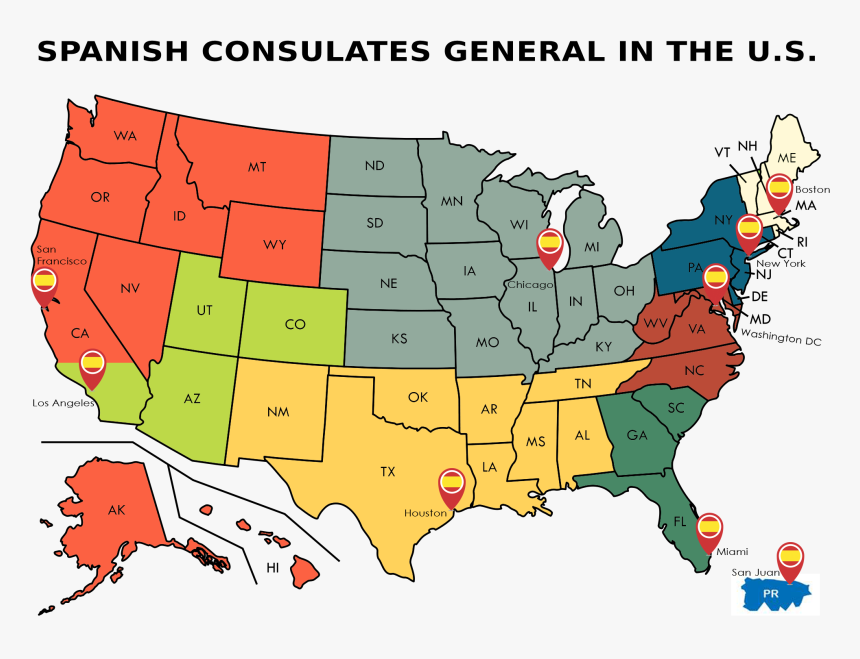 Spanish-consulates - United States Water Quality Statistics, HD Png Download