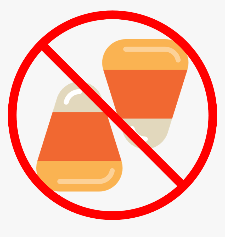 Halloween Health Candy Corn - No Smoking Sign Grey, HD Png Download