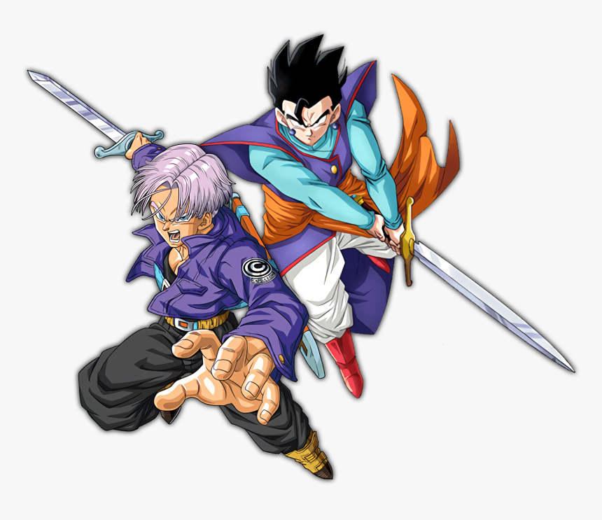 Trunks Gohan Swordsmen - Trunks, HD Png Download