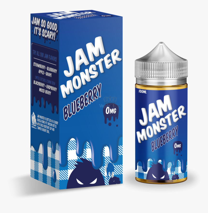 Blueberry Jam Monster 
 Title - Jam Monster Liquid Strawberry, HD Png Download