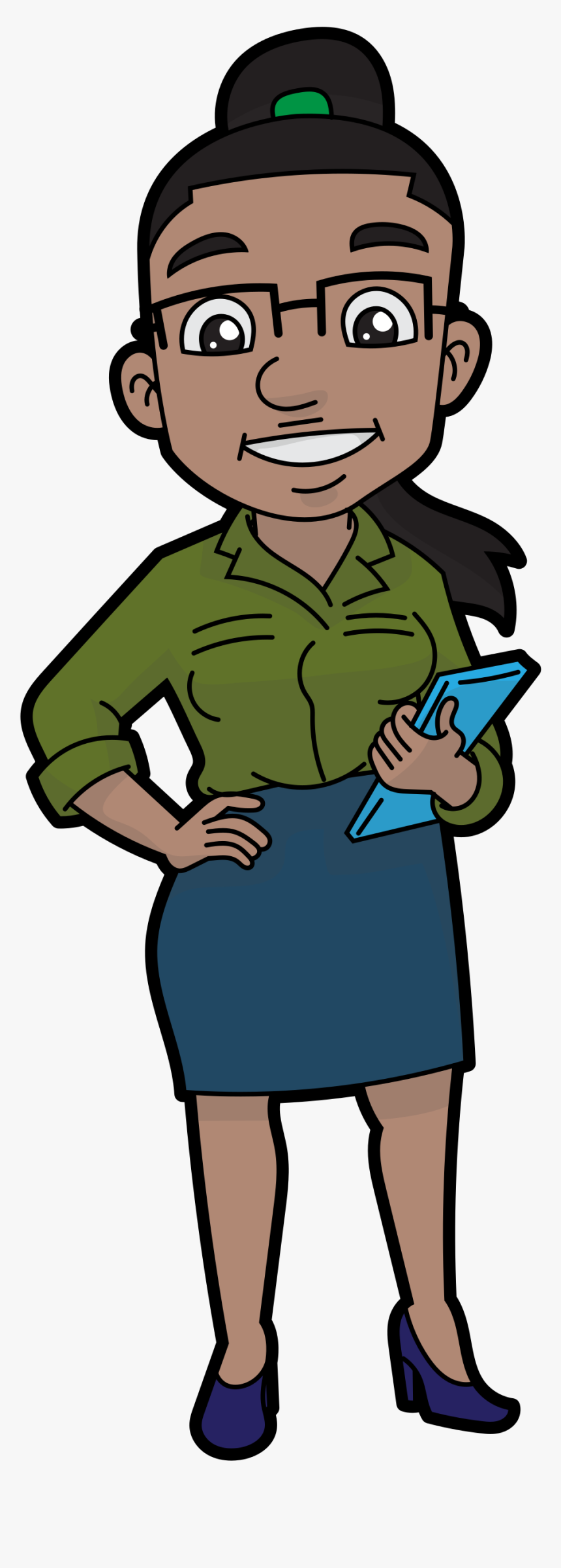 Smart Black Woman Cartoon, HD Png Download