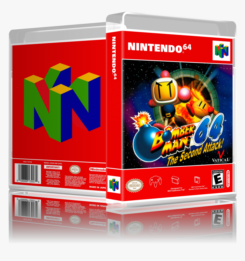 Bomberman 64 Second Attack Nintendo 64 N64 , Png Download - Bust A Move 99 Nintendo 64 Cover, Transparent Png
