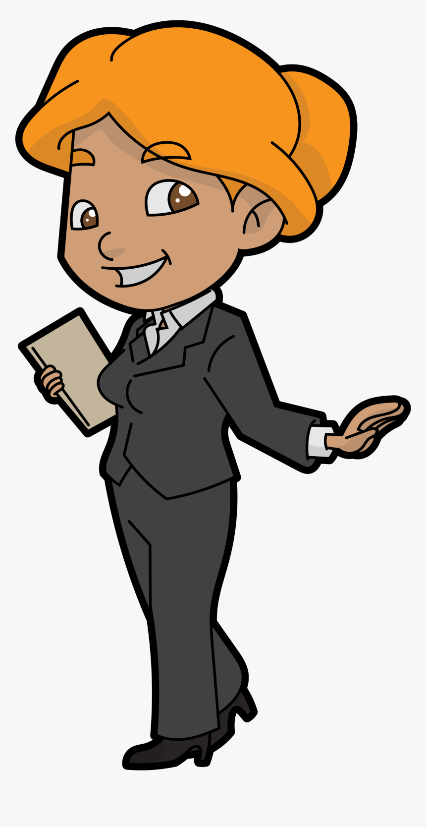 Clip Art Cartoon Businesswoman - Businesswoman Svg, HD Png Download