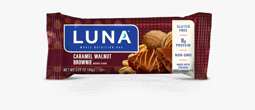 Caramel Walnut Brownie Flavor Packaging - Luna Bar Caramel Walnut Brownie, HD Png Download