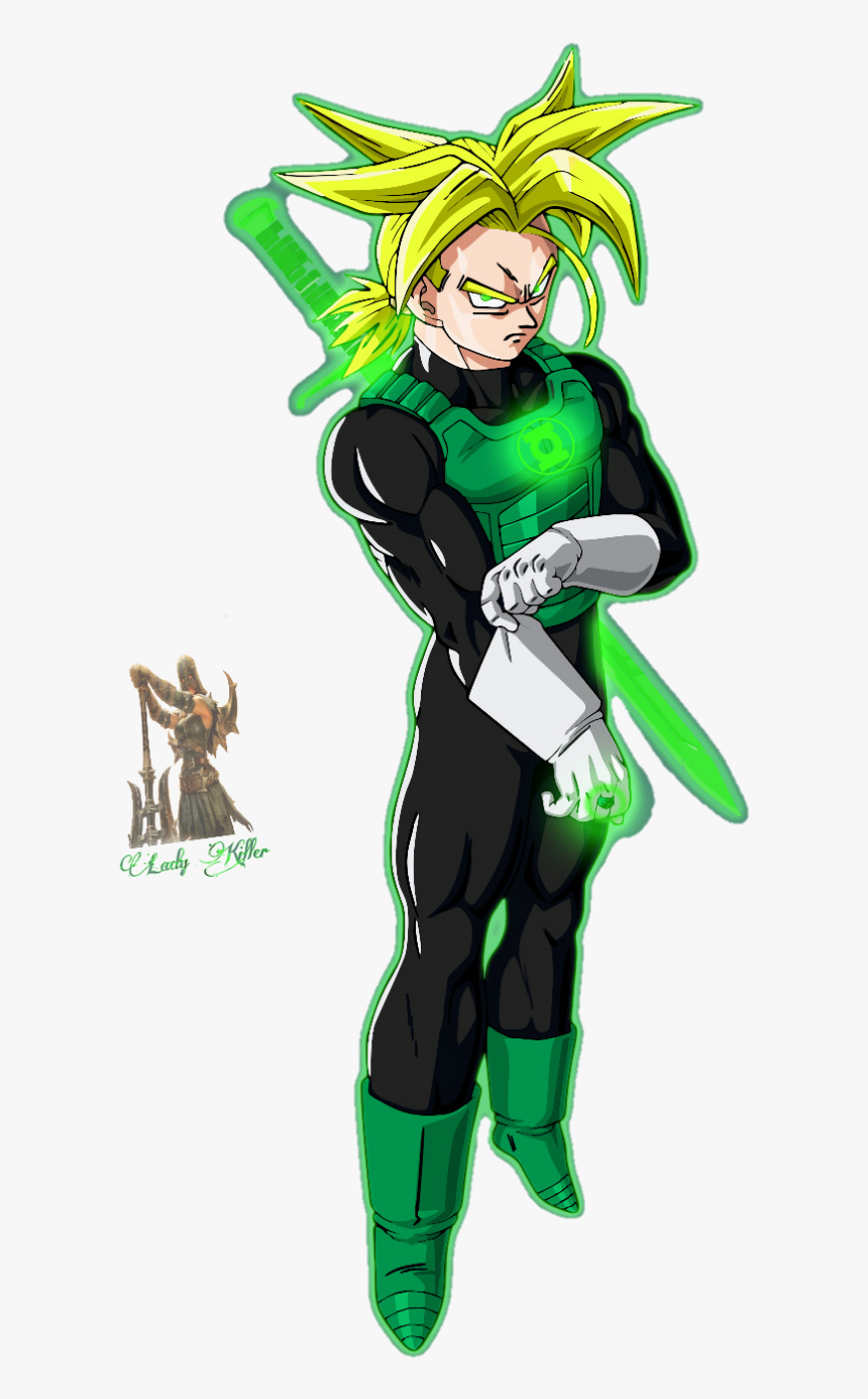#trunks #ssj2 #supersaiyan #dragonballz #greenlantern - Green Lantern Dragon Ball Z, HD Png Download