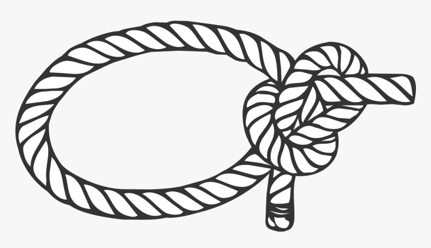 Knot Clipart Bowline Knot - Bowline Knot Black And White, HD Png Download