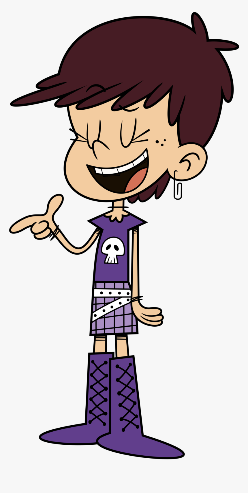 Luna Loud Skull T-shirt - Loud House Luna Loud, HD Png Download