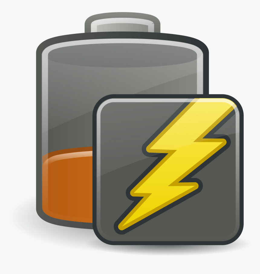 Battery Caution Charging Svg Clip Arts - Medium Charged Battery, HD Png Download