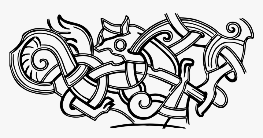 Celtic, Knot, Viking, Decorative, Intricate, Weird - Viking Jelling Art, HD Png Download