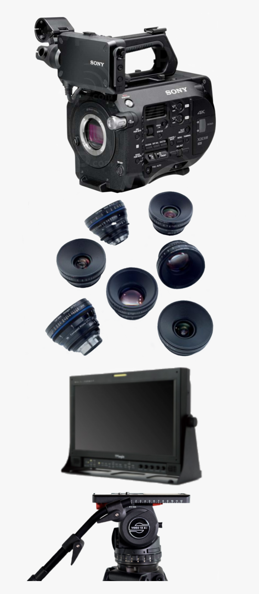 17” Sony Pvm-a170 Oled Monitor With Stand - Sony Fs7, HD Png Download