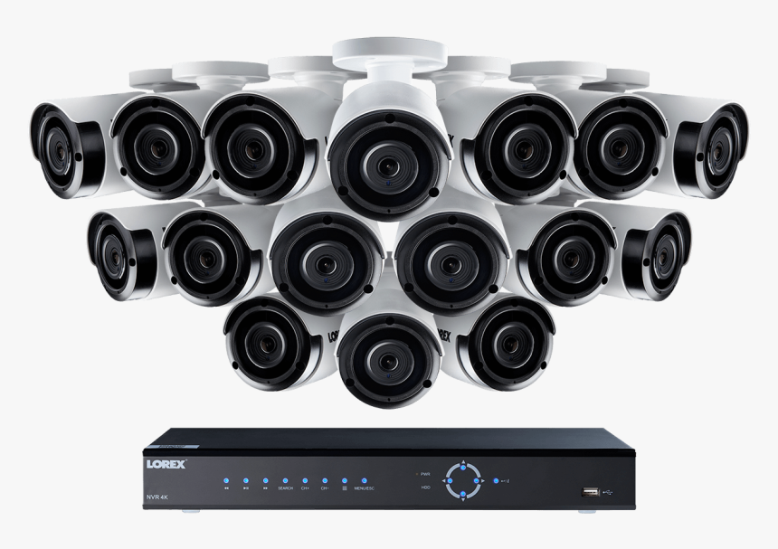 2k Super Hd Ip Nvr Security Camera System With 16 2k - Lorex Com Características De 16 2k 4mp, HD Png Download