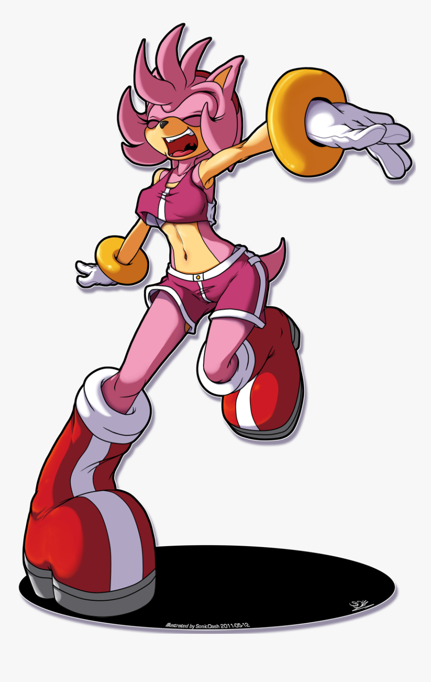 Mustrated By Sonicdash 2010512 Segasonic The Hedgehog - Child Amy Rose, HD Png Download