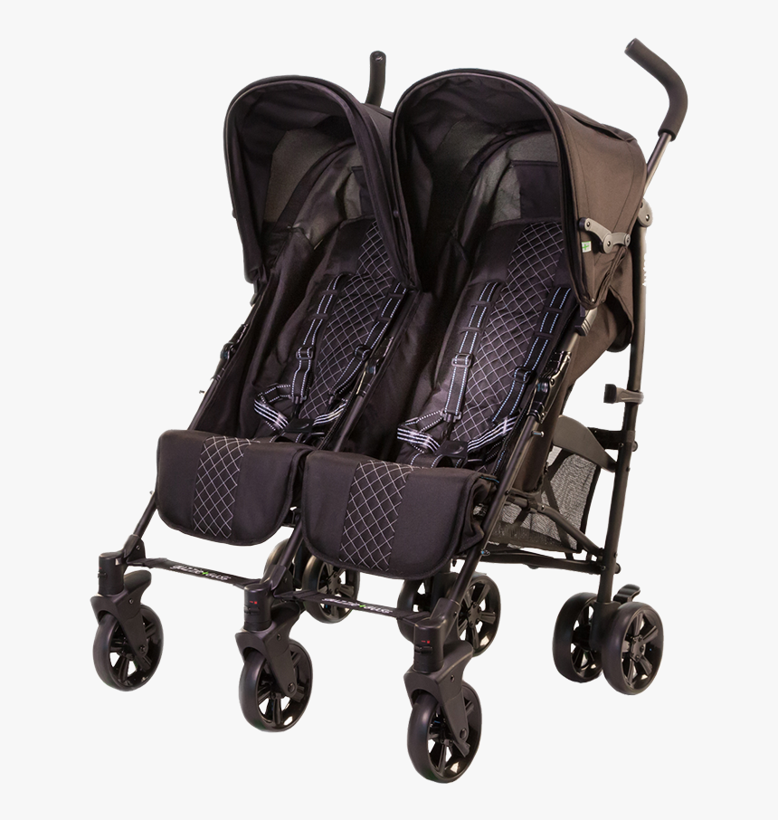 Guzzie Guss Black Twice - Guzzie Guss Twice Double Umbrella Stroller Black, HD Png Download
