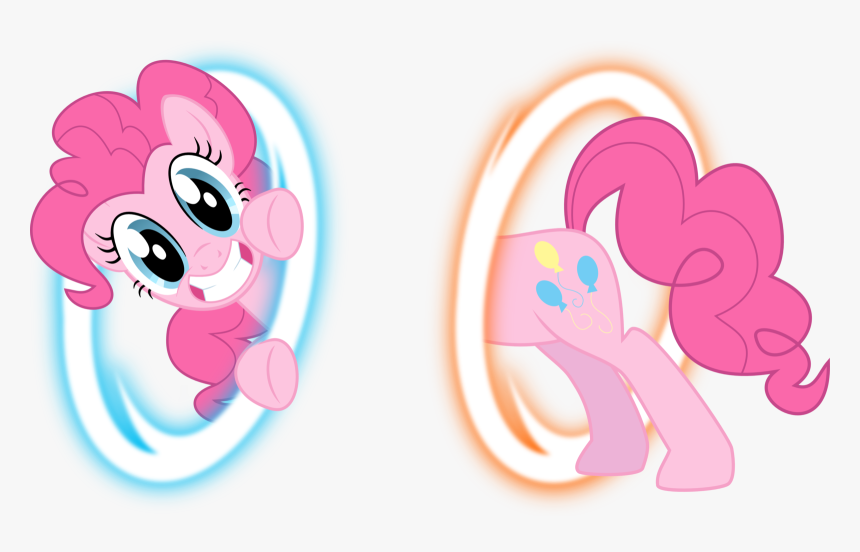 Portal 2 Pinkie Pie Rainbow Dash Twilight Sparkle Rarity - Pinkie Pie Portal, HD Png Download