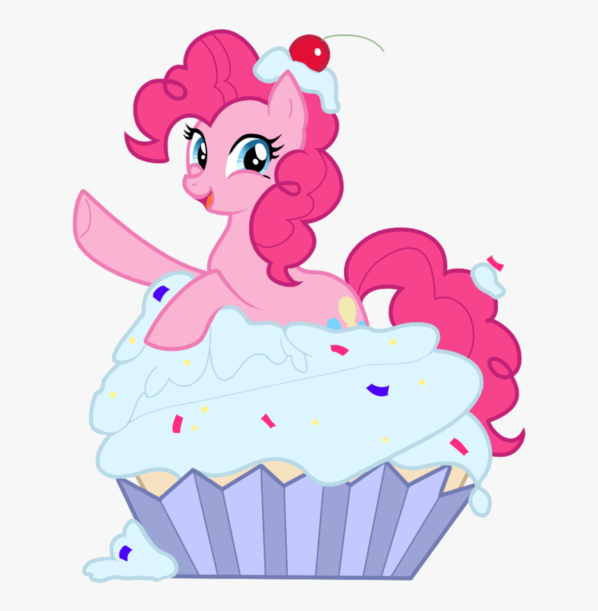 Pinkie Pie Fluttershy Cupcake Rainbow Dash Pink Vertebrate - Mlp Pinkie Pie Cupcake, HD Png Download